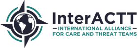 The InterACTT logo - the Earth inside a compass and the text InterACTT - International Alliance for CARE and Threat Teams. Links to Home page.