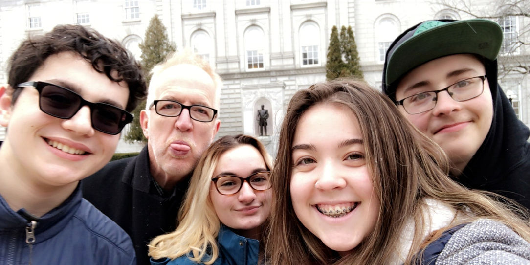 Kreiva teacher and students on a field trip