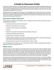 Guide to Classroom Civility