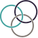 Kreiva logo of three interlocking rings in black, teal, and gray