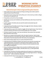 Working with Disruptive Students