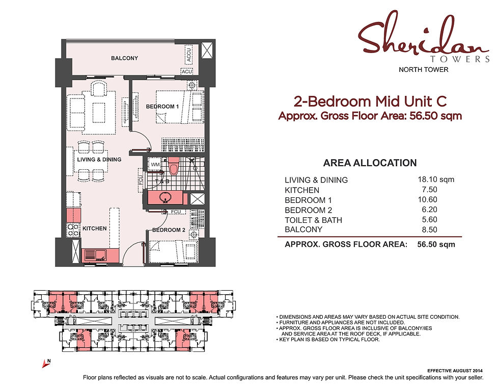 2 BR MID UNIT C 56.50SQM