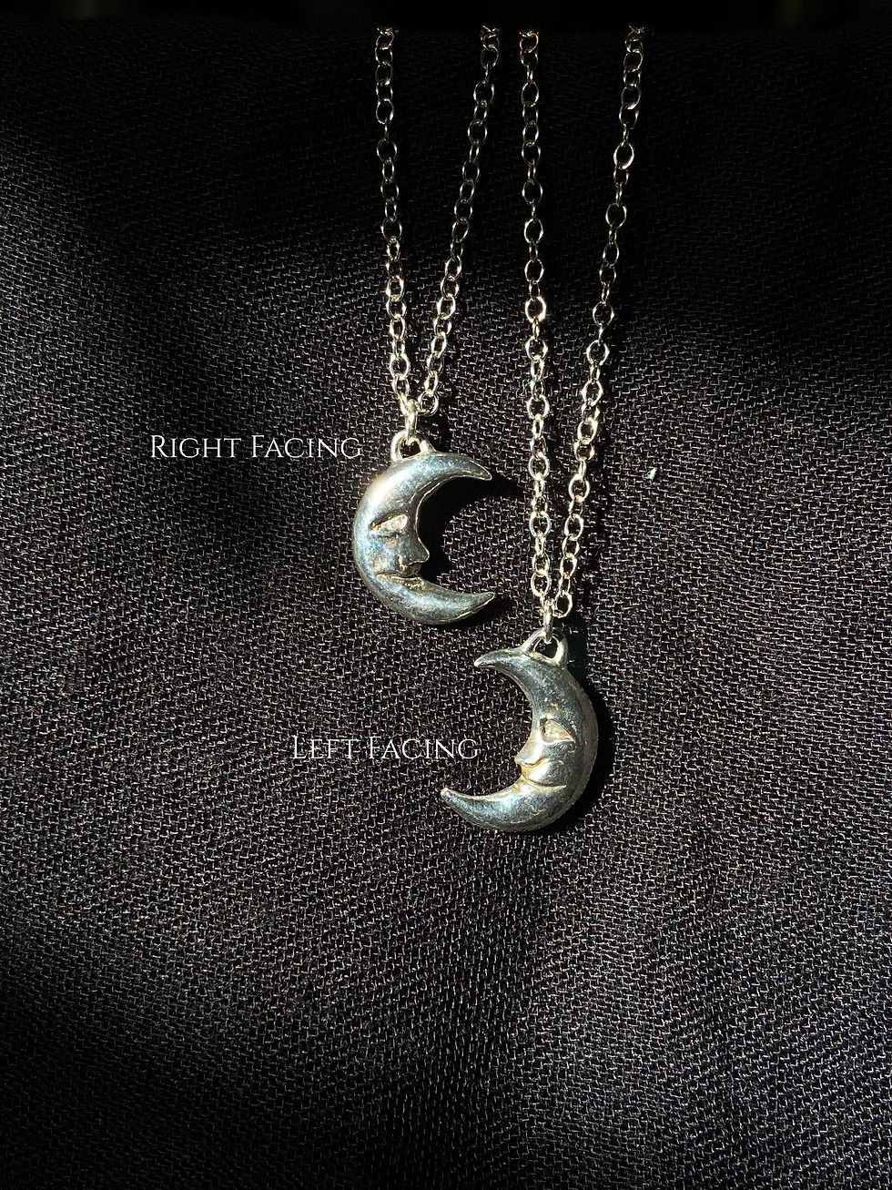 Thumbnail: Fine Silver Crescent Moon (one sided)