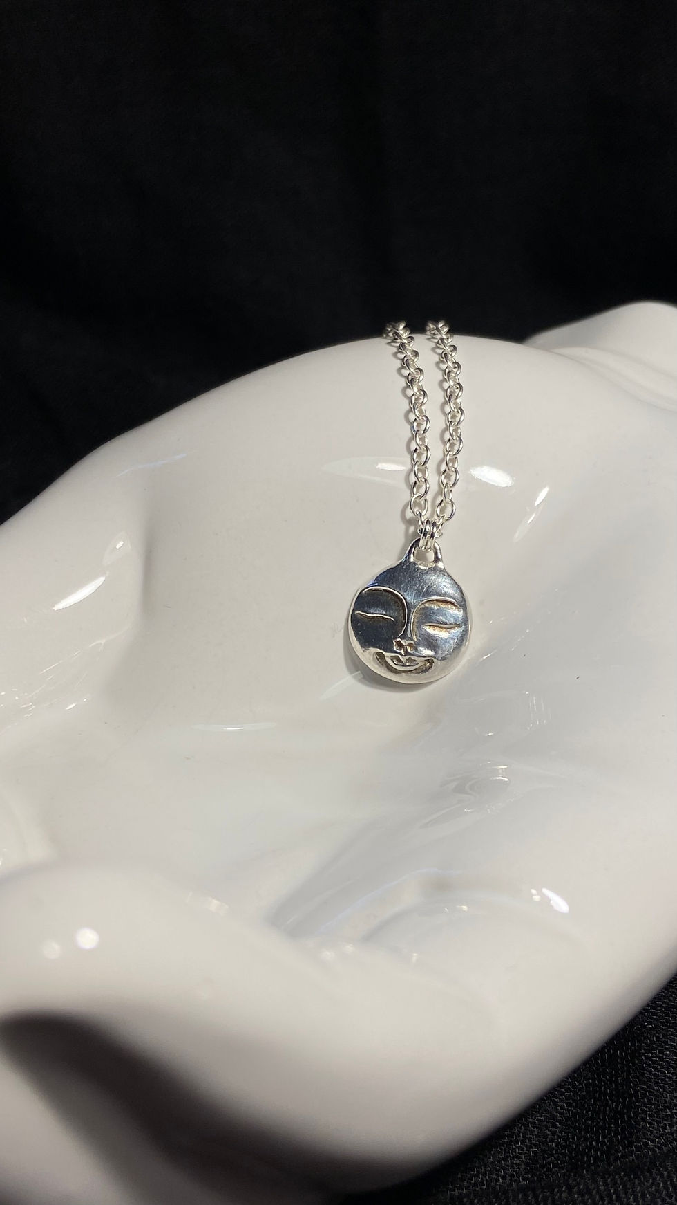 Thumbnail: Fine Silver Sleeping Moon