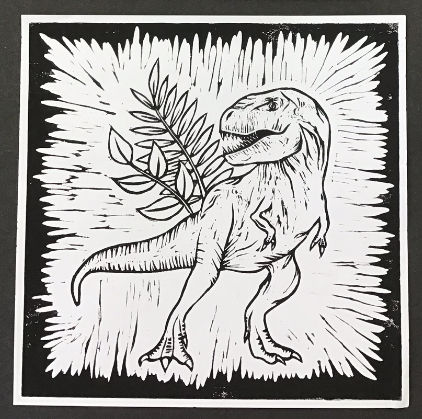 Dinosaur Lino Print (2019)