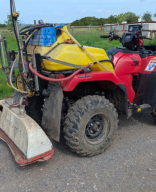 Quad shielded sprayer