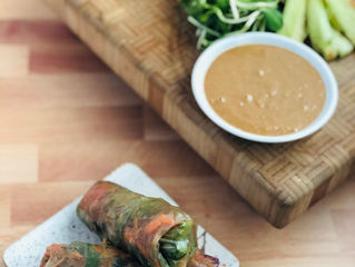 Spring Rolls with Peanut Sauce