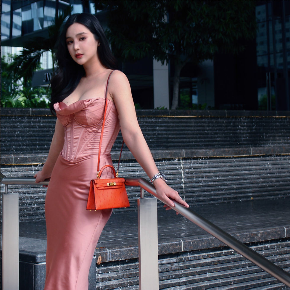 Hermes Kelly 20 Capucine Ostrich