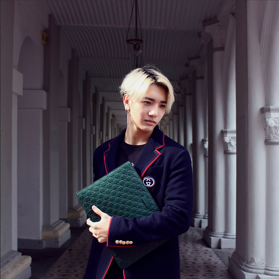 Gucci Debossed Leather Pouch