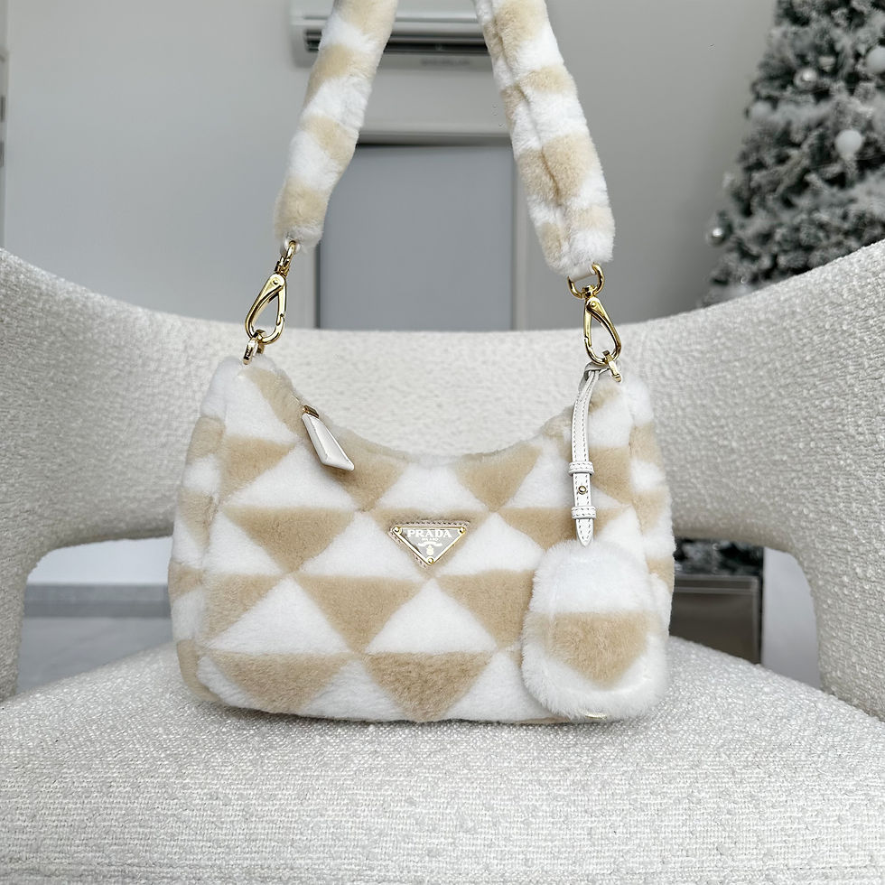Prada Re-Edition Shearling Mini Bag