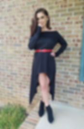 High-Low Blackoff the shoulder dress in size Medium