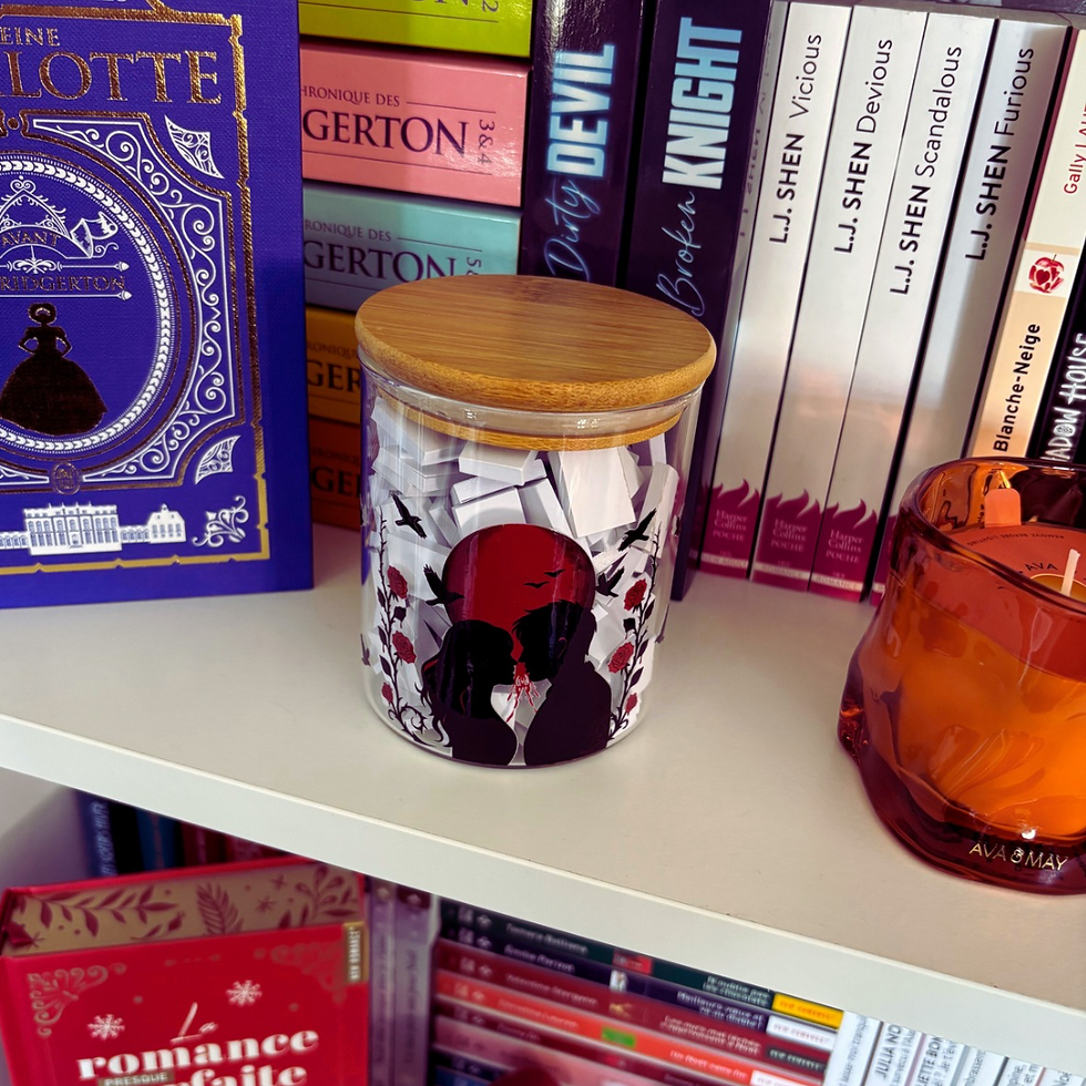 Miniature : 🖤 Bocal “Pile à lire” – Étreinte Écarlate (Dark Romance)