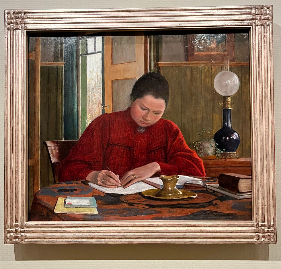 Johan Cohen Gosschalk, Portrait de Jo Van Gogh-Bonger écrivant, 1902, huile sur panneau, Van Gogh Museum, Amsterdam