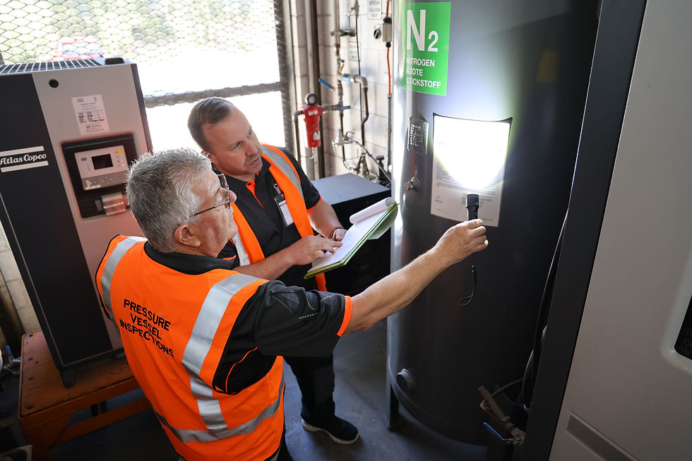 Air Receiver Inspection at Patritti Wines