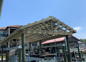 Custom built 145MPH roof structures over the water