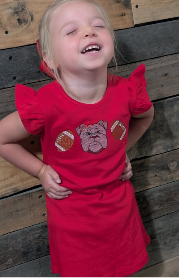 Bulldogs Football embroidery