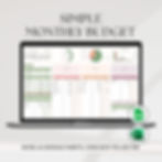 Monthly Budget Planner, Simple budget, Finance planner