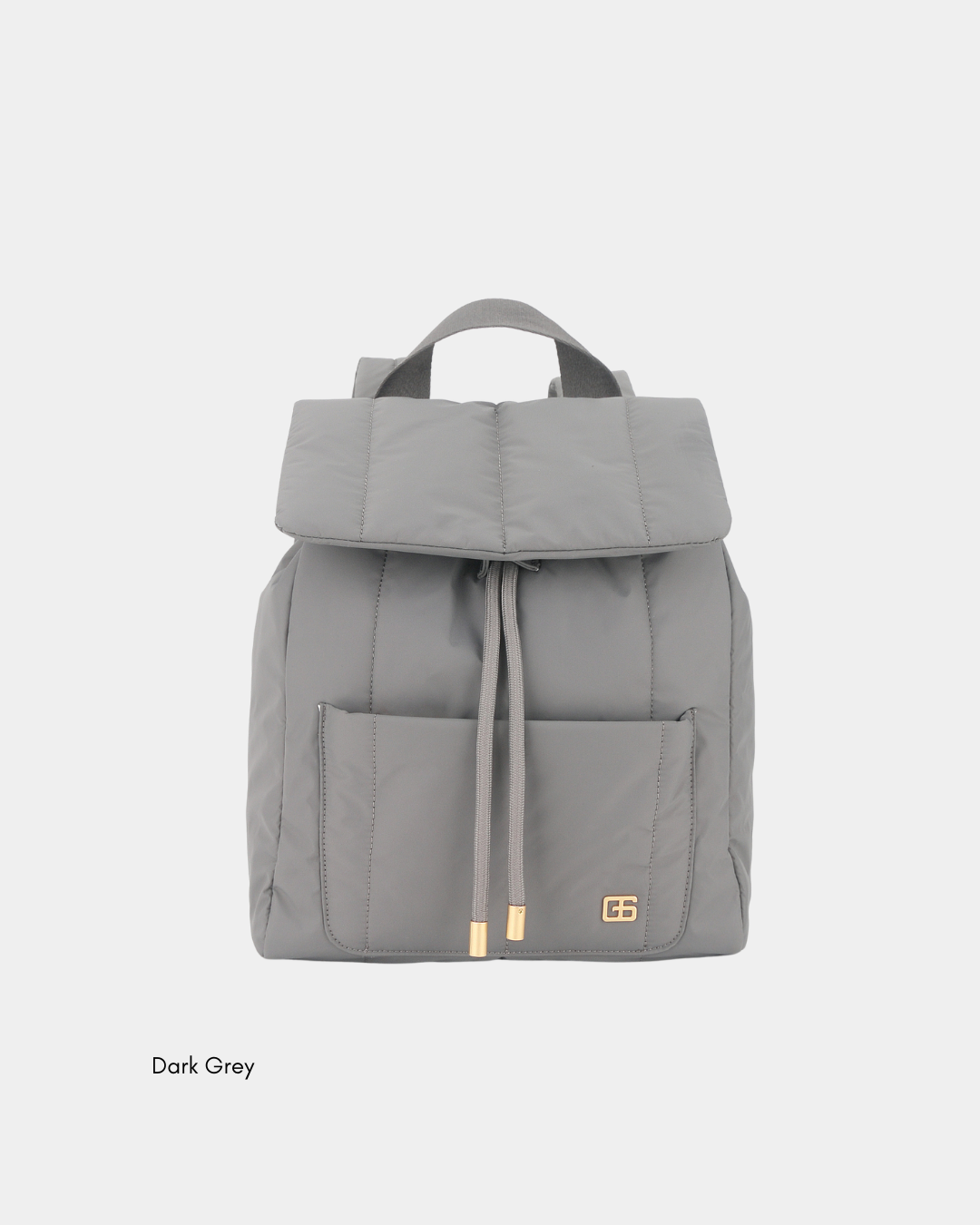 Leonda Puffer New Nylon Backpack A4 Sized (Dark Grey)