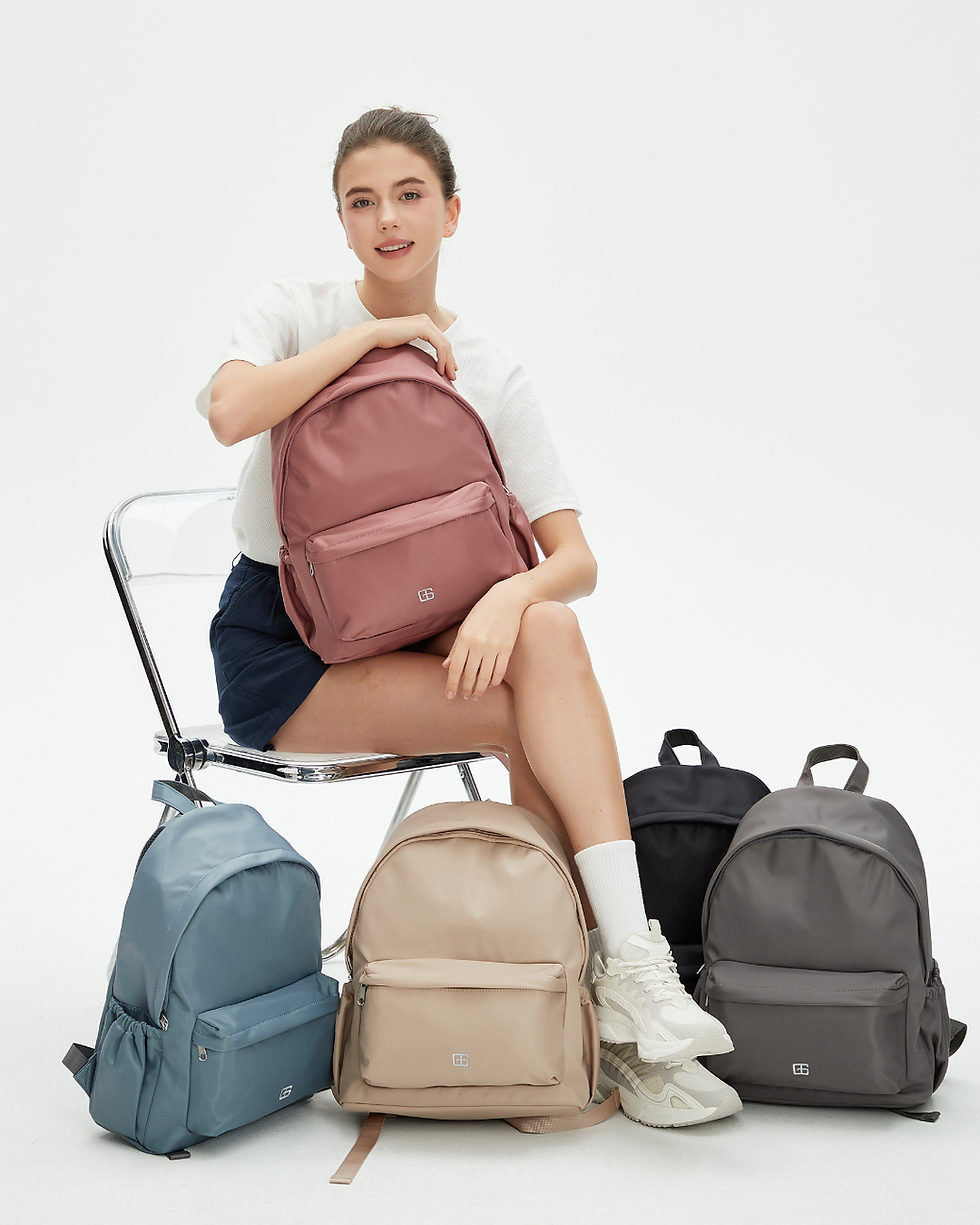 Thumbnail: Kaylie Nylon Backpack (Black)