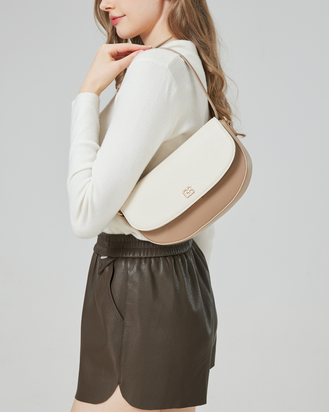Alza Shoulder Sling Bag (Latte)