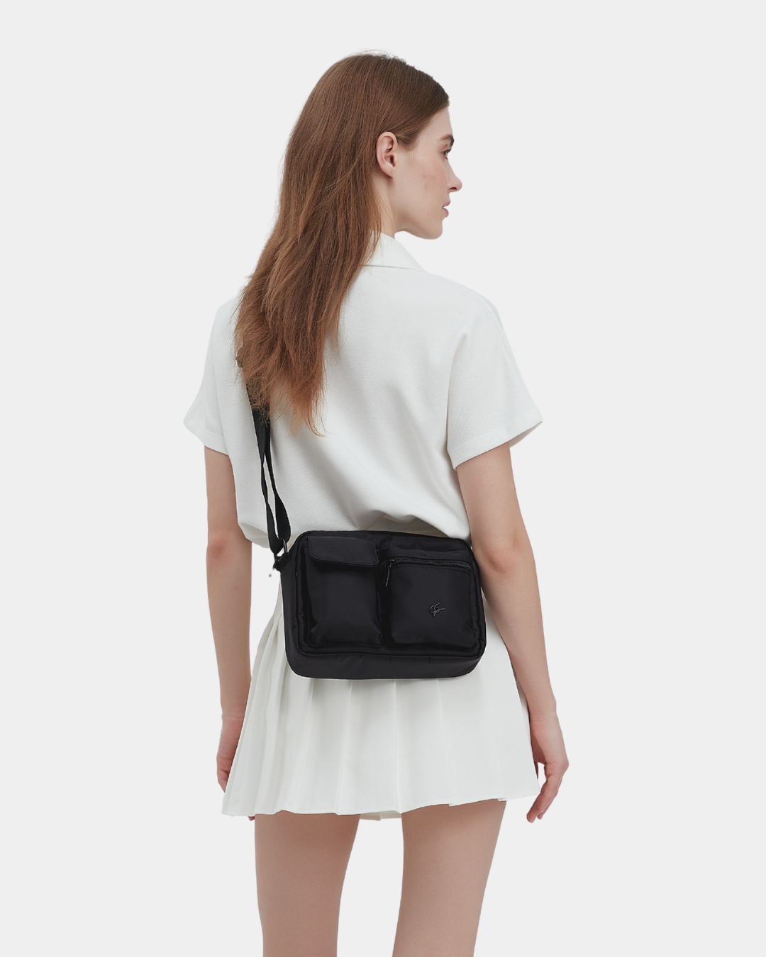 Zeon Nylon Sling Bag (Black)