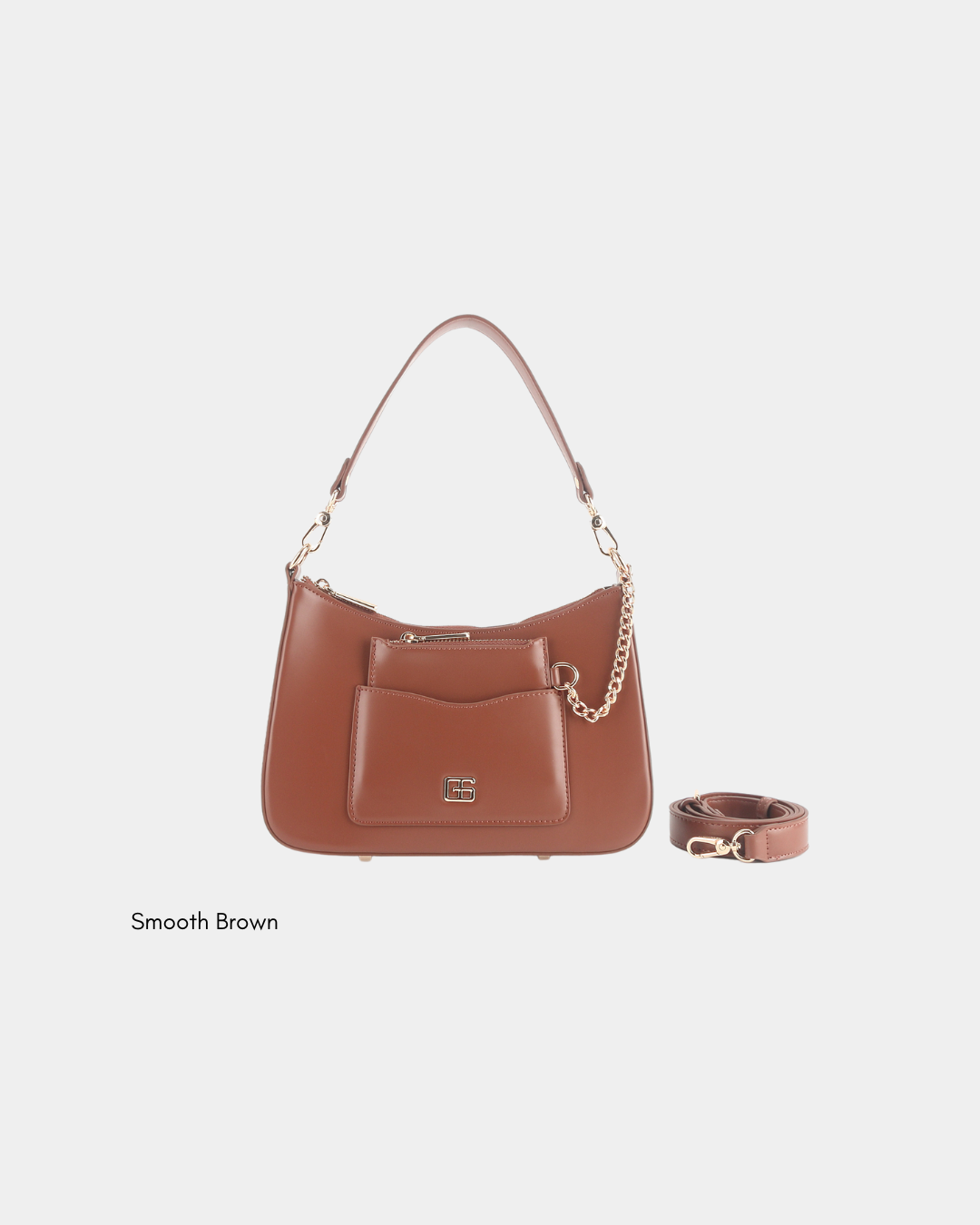 Faith Shoulder Bag (Smooth Brown)