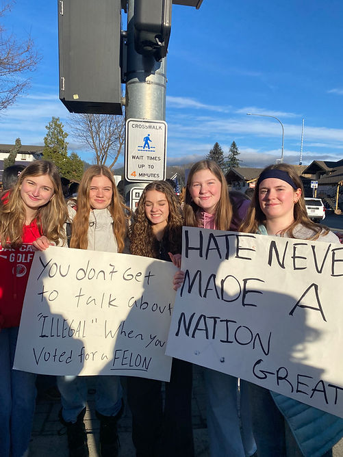 On Tuesday the 20th, Kodiaks walked out of CHS in peaceful protest, several students brought signs and giving speeches. Photo: Anton Dahlstedt (12).