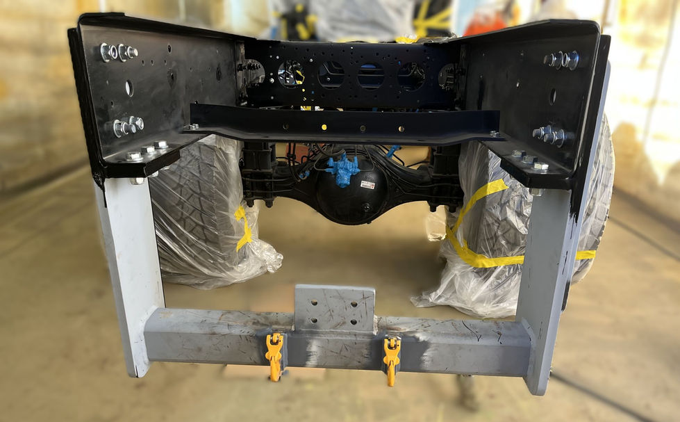 Truck towbar paint spray booth