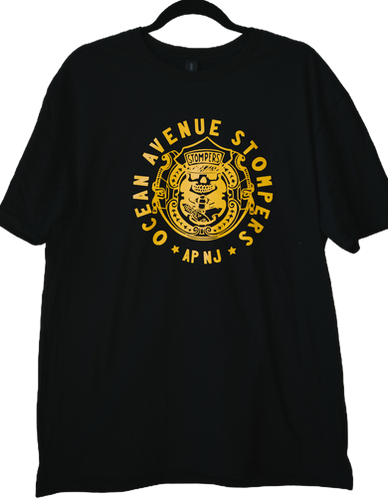 OAS logo tee (black shirt+ yellow logo) | Ocean Avenue Stompers