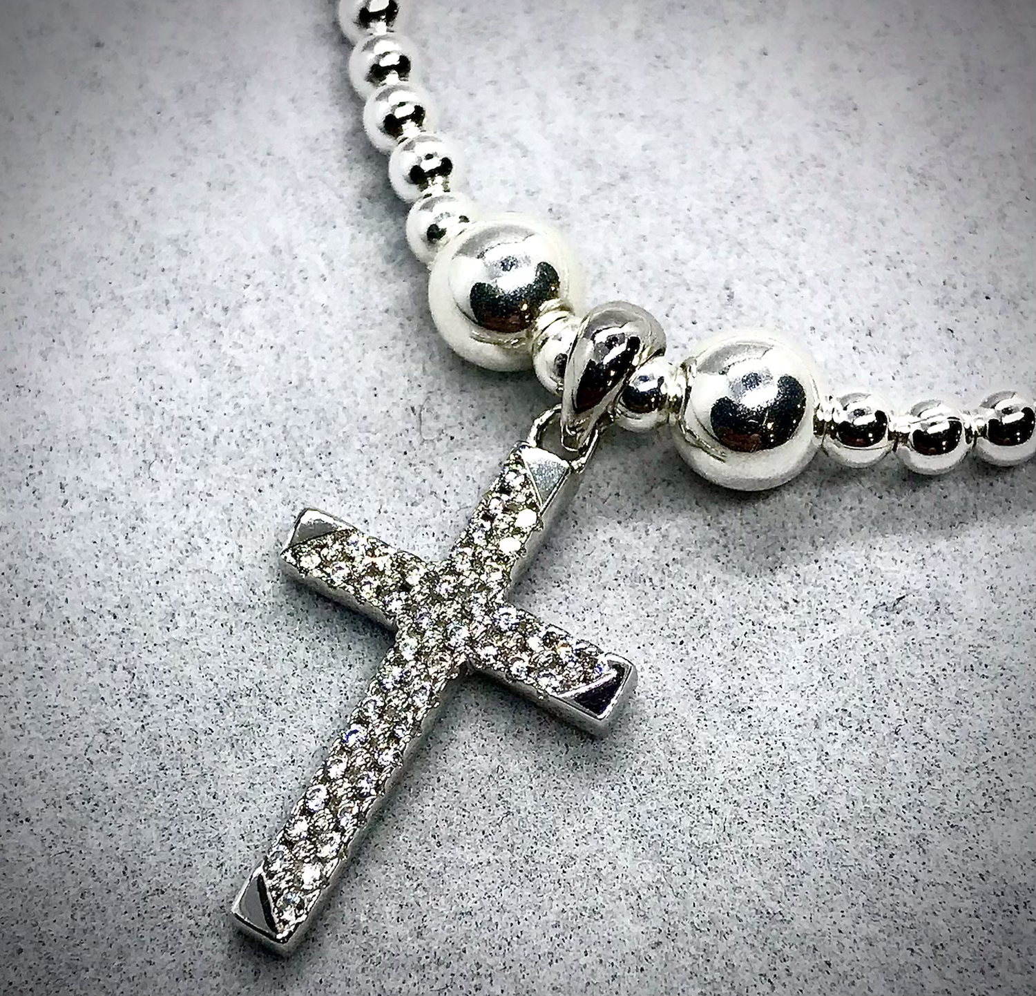 Silver Cross Charm Bracelet