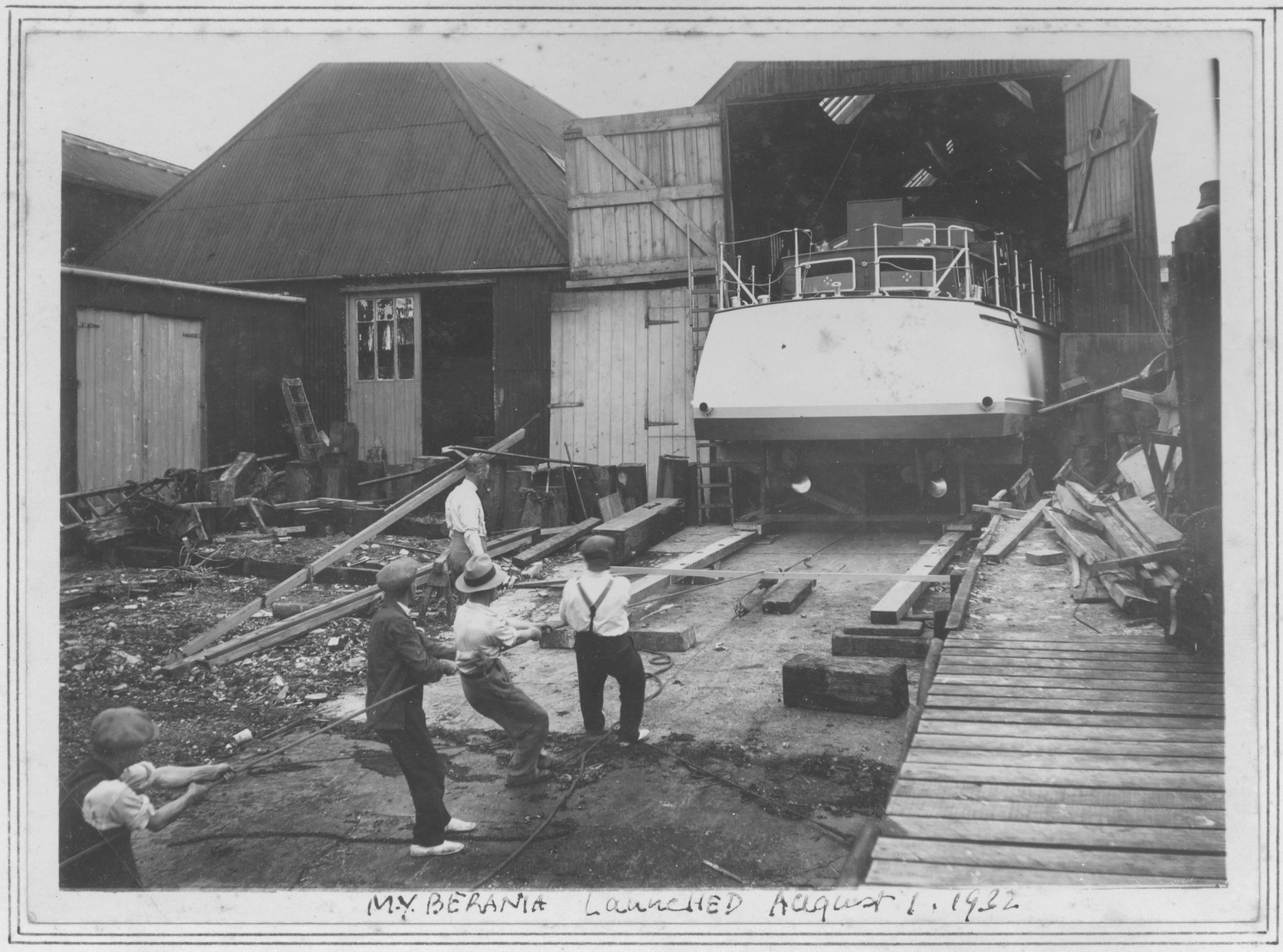 Launching Berania Aug 1 1932