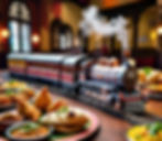 a_mini_steam_engine_running_on_trac_inside_a_restaurant_on_the_table_with_indian_food.jpeg