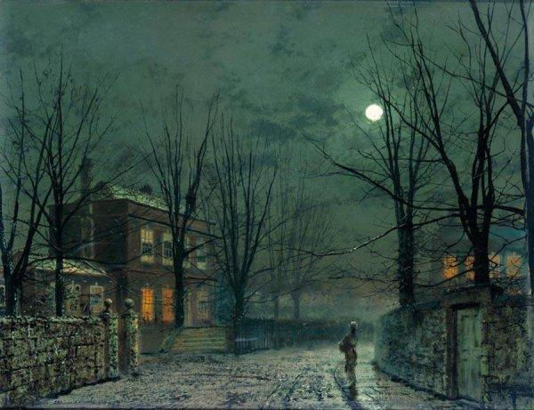 Mroźny poranek. 1910, John Atkinson Grimshaw