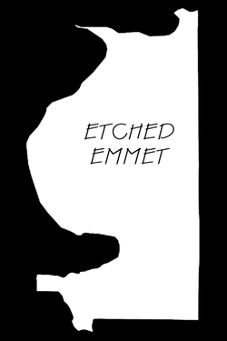 Etched Emmet Logo county bw words