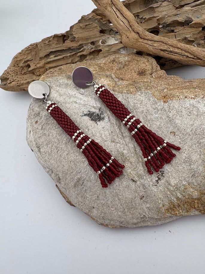 Miniature : akemi bijoux boucles d'oreilles judy tissage fait main