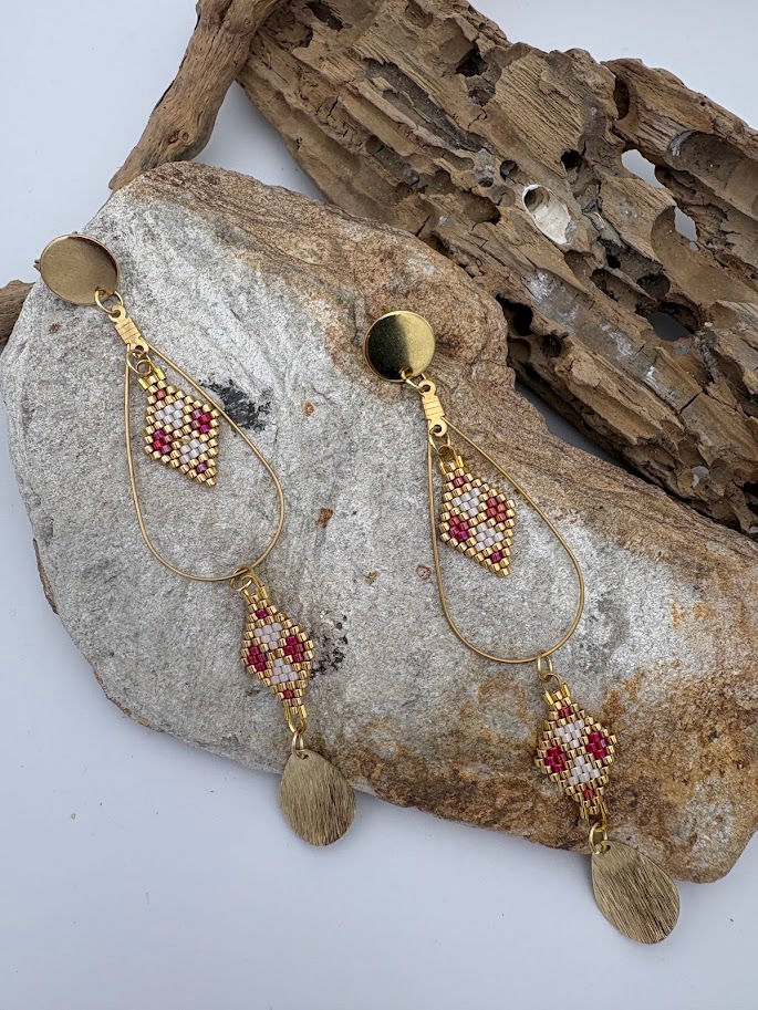 Miniature : boucles d'oreilles akemi bijoux avec pampille en goutte