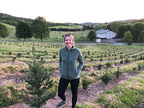 Owner, Ashley, at Tuckaway Tree Farm
