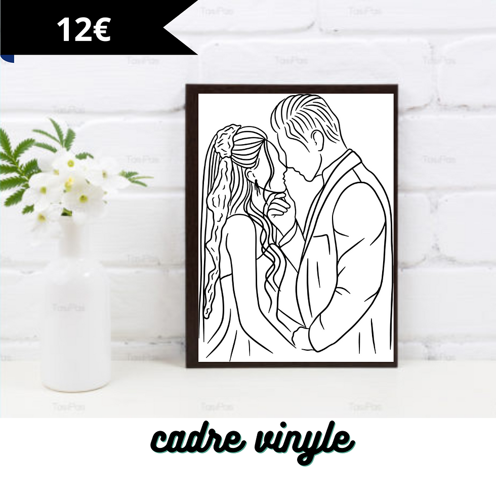 Miniature : Cadre  vinyle "collection couple/mariés""