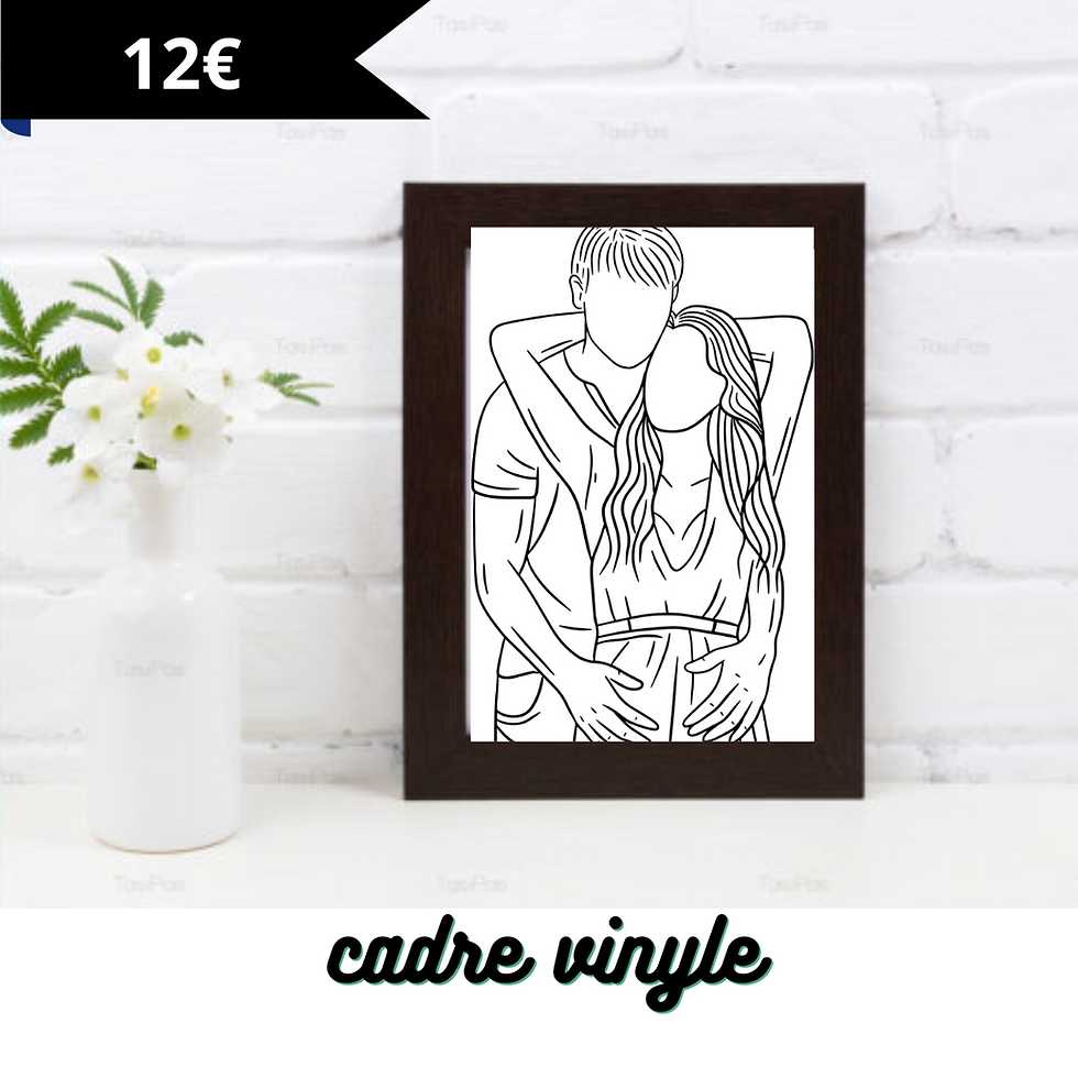 Miniature : Cadre  vinyle "collection couple/mariés""