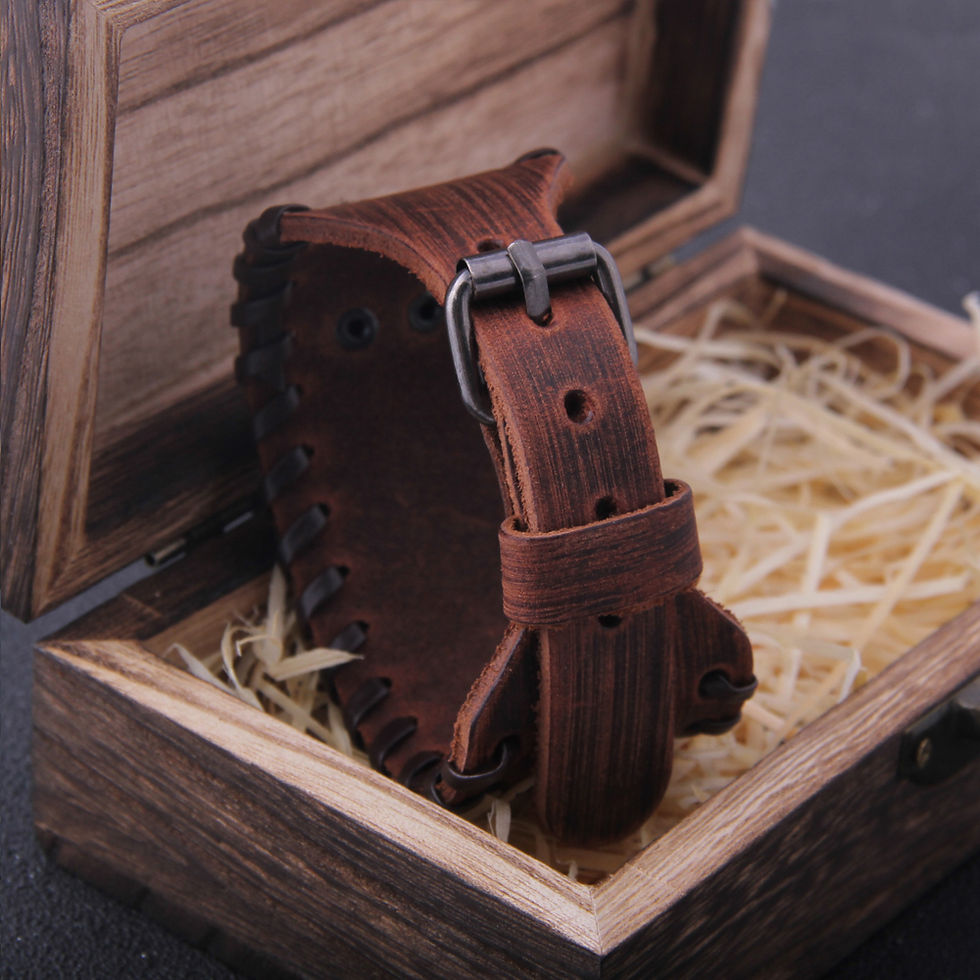 Thumbnail: Charm Wide Leather Bracelet Men Punk Braided Rope Alloy Cuff Bangle Male Wristba
