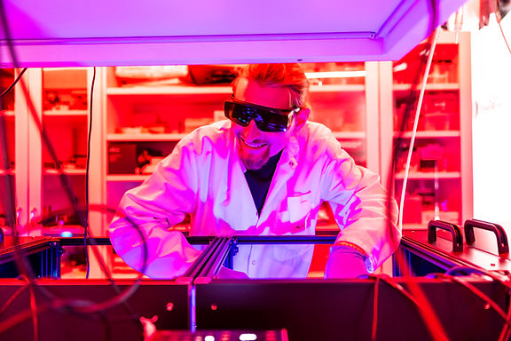 Matias in the laboratory