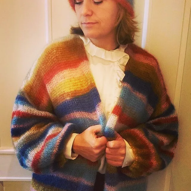 Thumbnail: "Bernadette" cardigan in kidmohair.