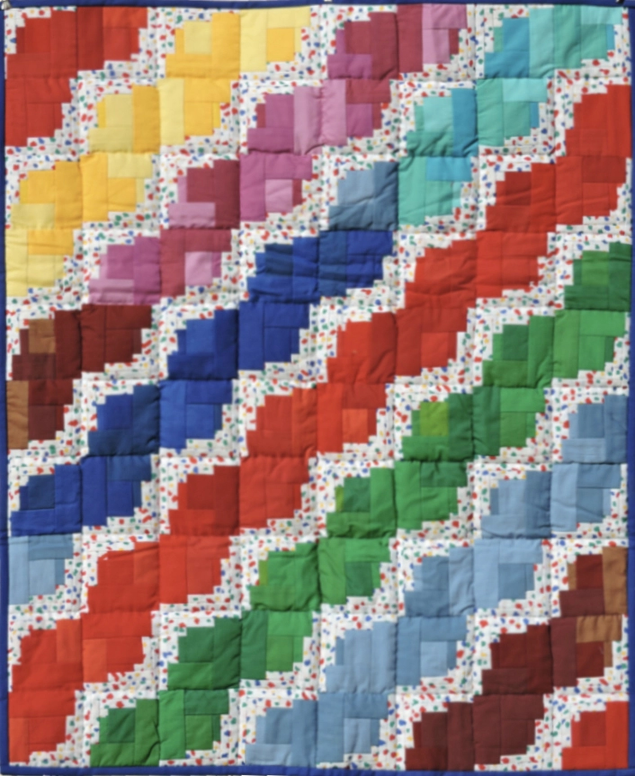 Buntes Blockhouse, zickzack  Kinderdecke