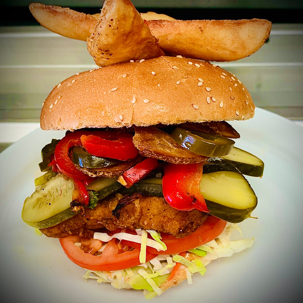 4P Pickerel Burger - Papertown Motor Inn