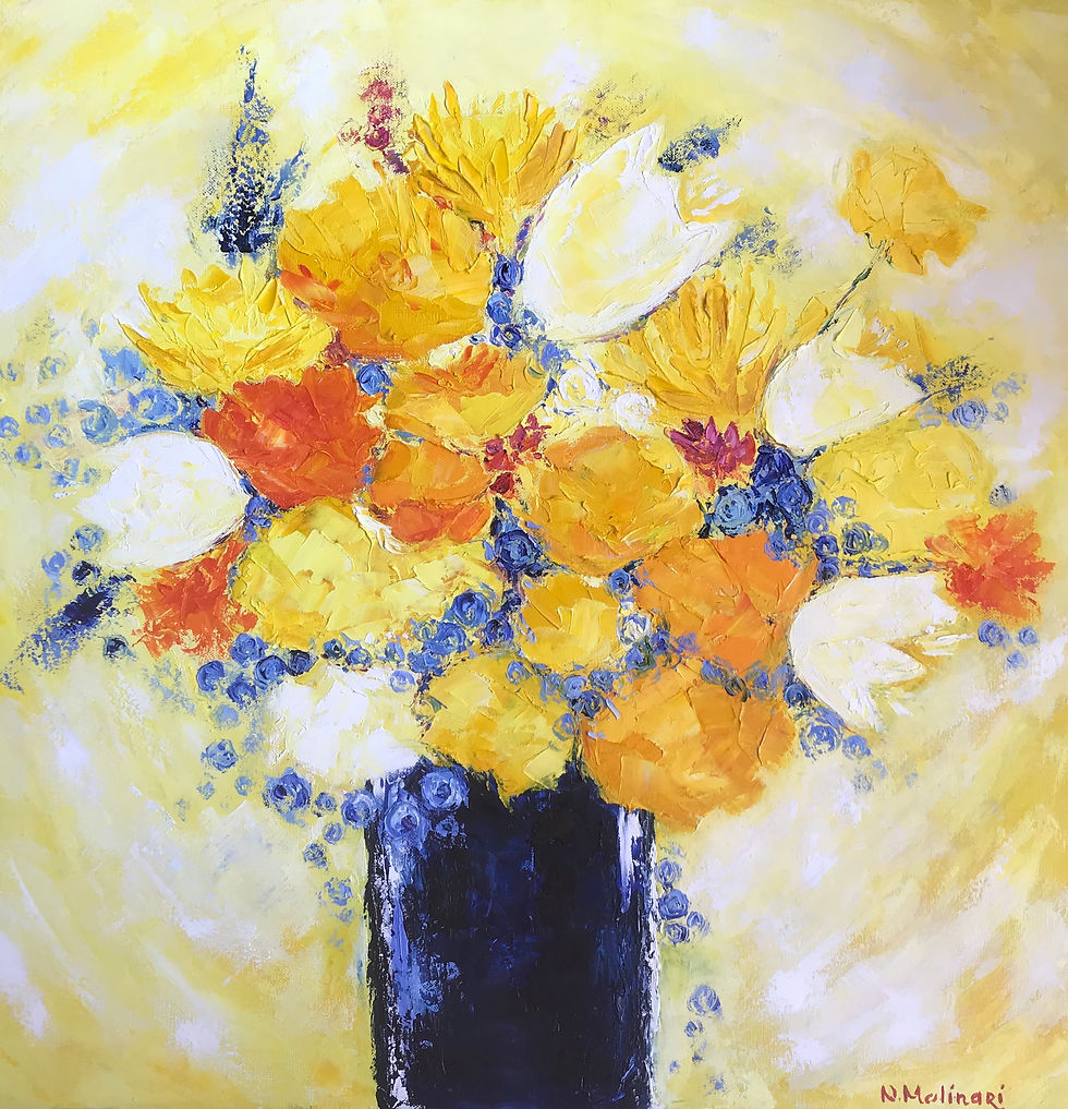 Fiori sul sfondo giallo