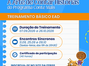 Programa Conte Mais abre inscrições para treinamento EaD "A Arte de Contar Histórias"