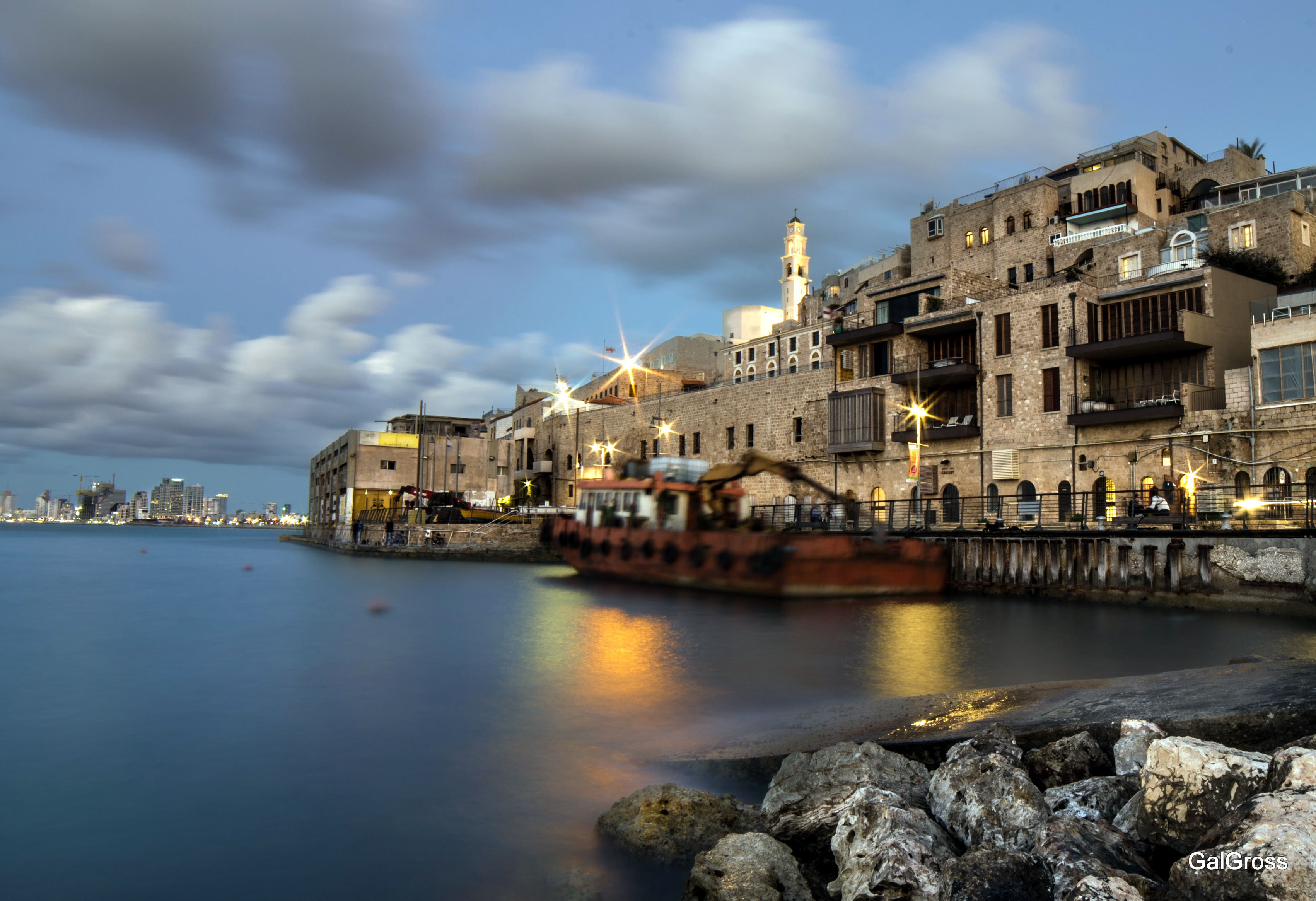 Jaffa Port at night