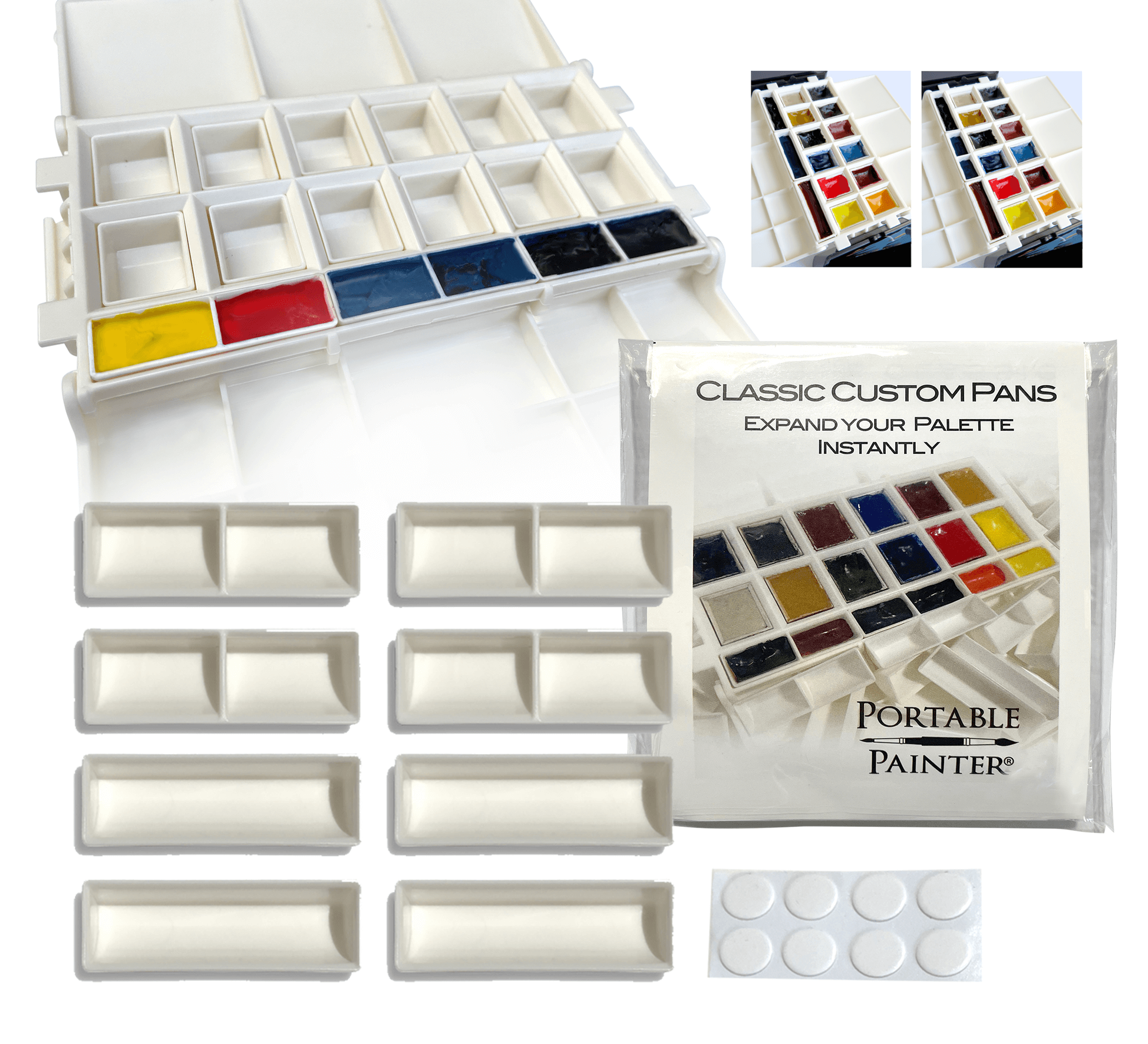 Classic Expansion Pans (8) & Adhesive Disks