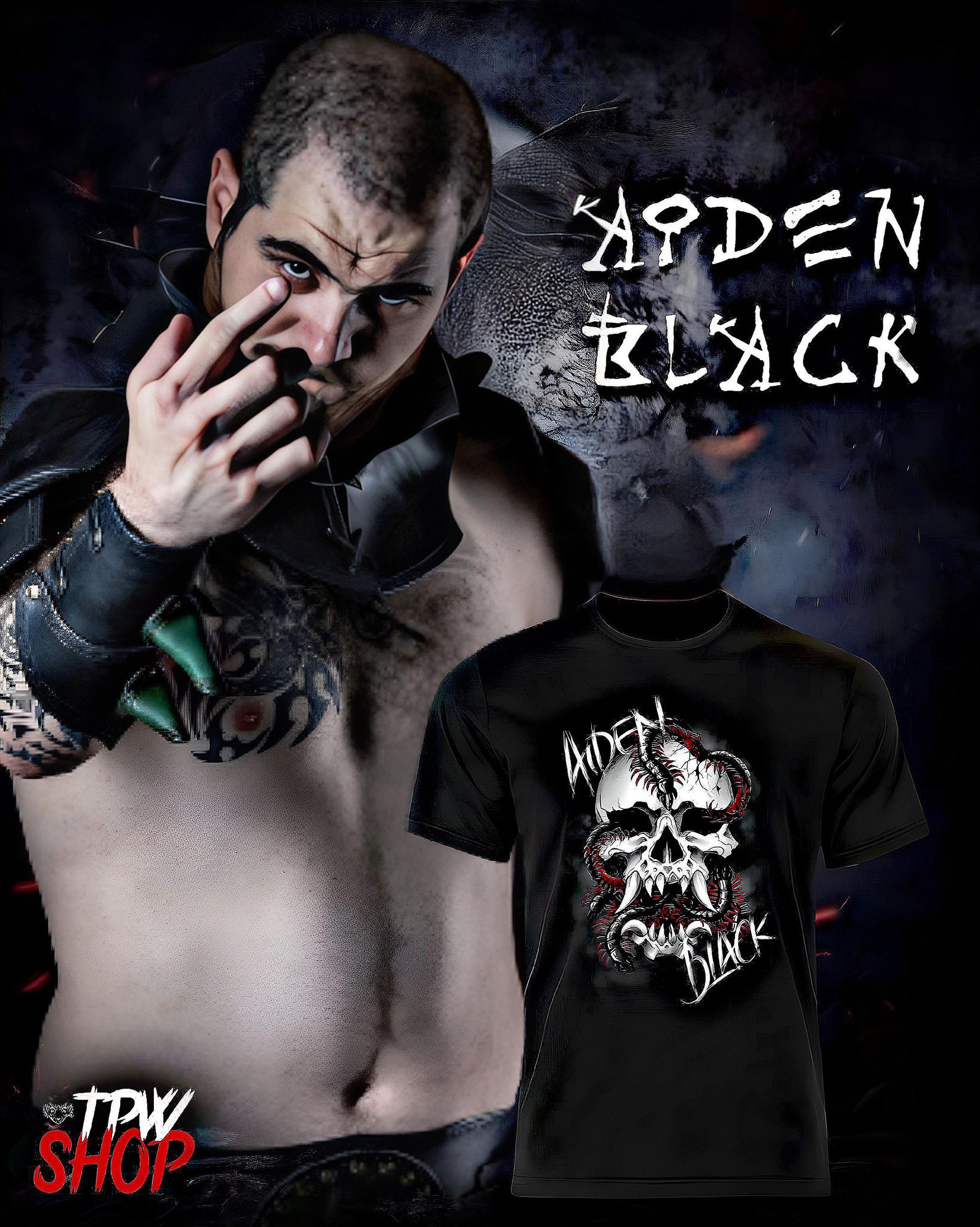 T-shirt "Aiden Black" Logo