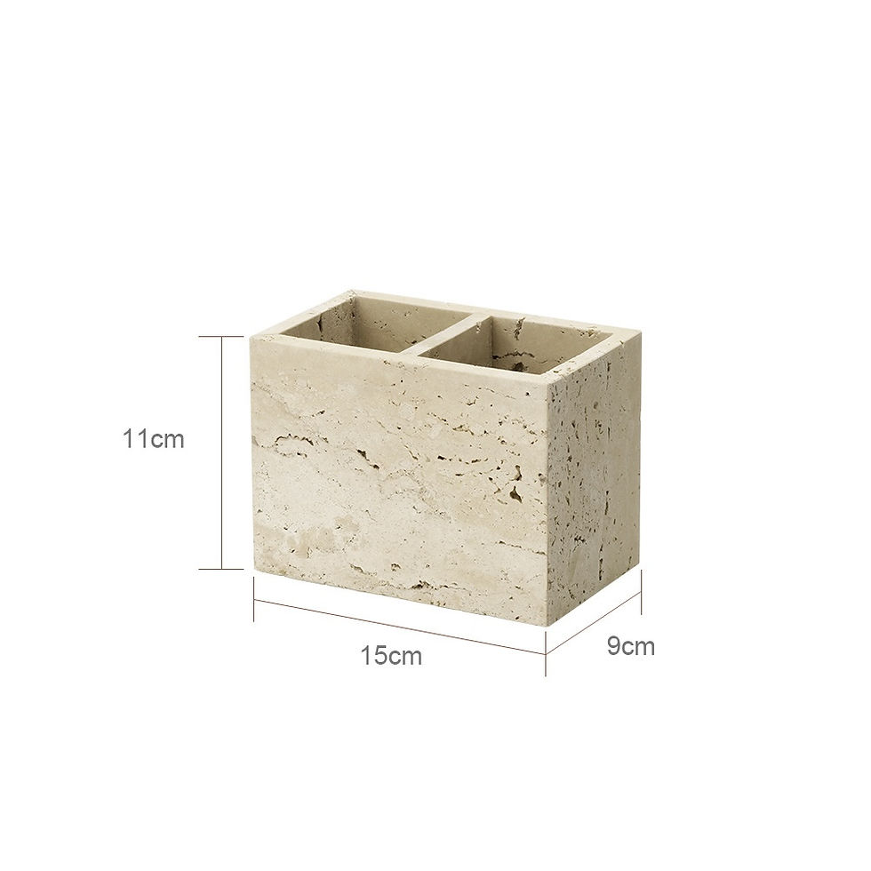 Миниатюра: Аксессуары для ванной из натурального камня TRAVERTINE NATURAL, квадратные